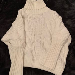 White Turtleneck Sweater